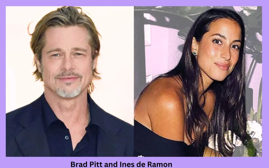 Brad Pitt and Ines de Ramon at some event.