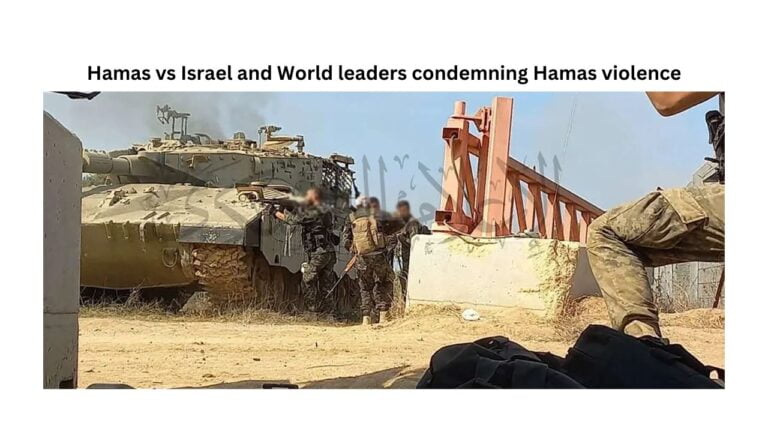 Hamas vs Israel and World leaders condemning Hamas violence.